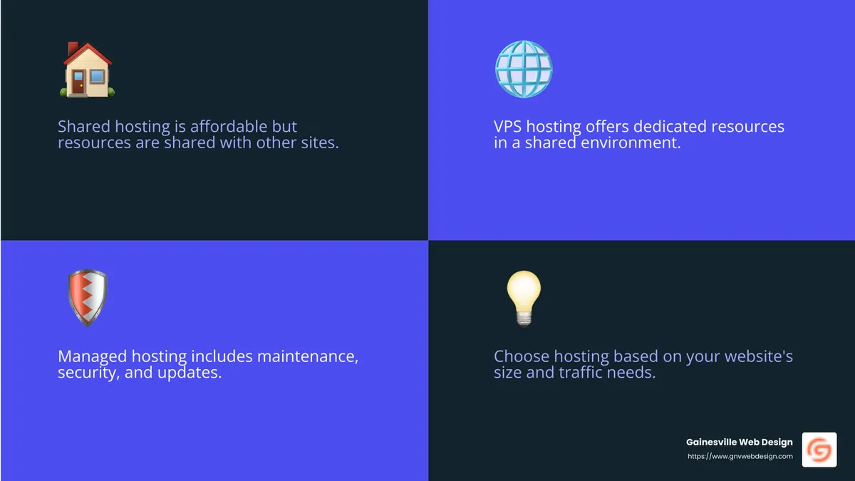 Managed hosting provides expert support and improved performance. - wordpress domain and hosting price infographic 4_facts_emoji_blue